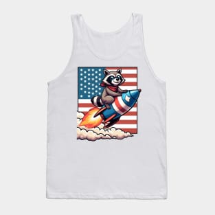 A Whimsical Tribute to American Culture in Cartoon Style Tank Top